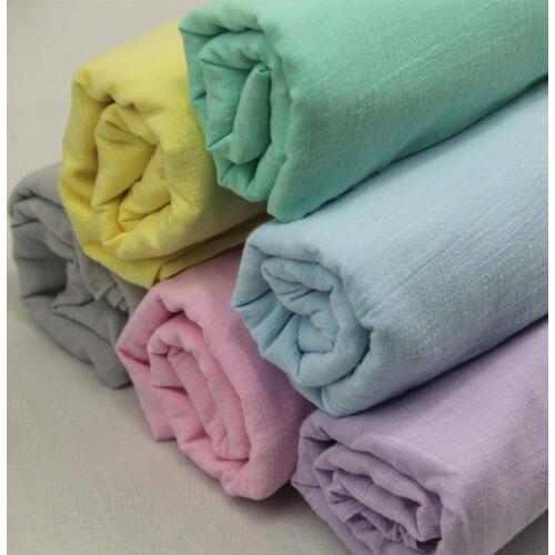 100% cotton Slub solid color fabric for DIY top dress shirt blouse home clothes scarf handwork quilting cloth sewing width 145cm