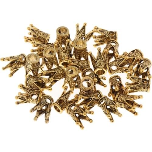 30x Alloy Dreadlocks Beads Braids Tubes Jewelry Making DIY Bracelet Pendants