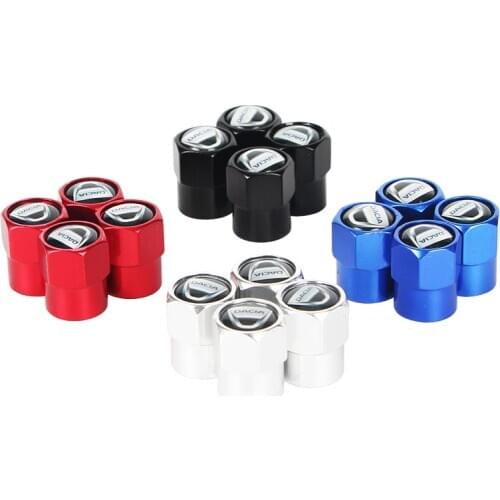 4pcs Aluminum Car Tire Wheel Valve Stem Caps For Dacia Duster Logan Dokker Lodgy Sandero Stepway Car Accessories