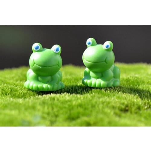 50pcs Resin Frog Cartoon Figures Miniatures Landscape Accessories For Home Garden Decoration Scrapbooking Craft Diy
