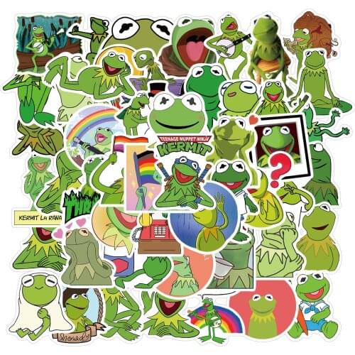 50 pieces frog graffiti stickers personalized decoration luggage laptop waterproof removable non-repeat stickers