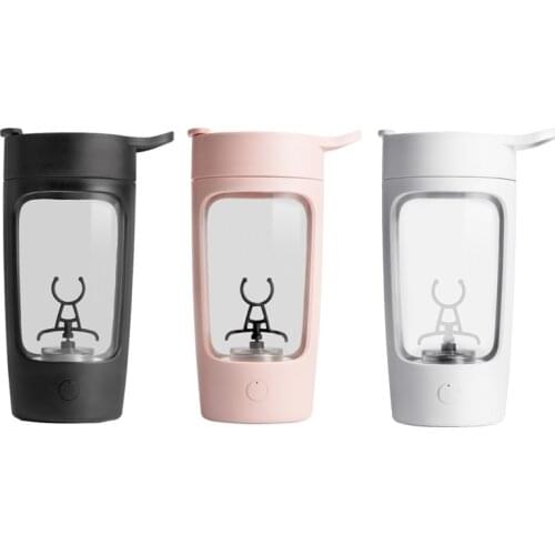 650ml Electric Protein Shaker Cup Auto Juicer Coffee Mixing Mug Shake Mixer Drink Bottle Gym Powder Blender 19QE