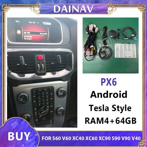 Android Car radio Multimedia player For-volvo V40 2015 tesla style Interface Box Car decoding box