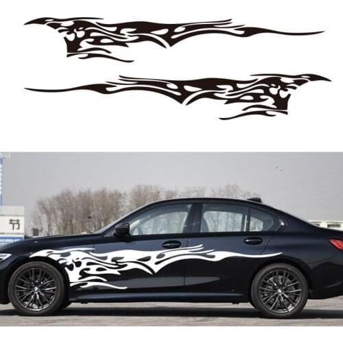 Car Sticker Vinly Decals For Wraps Stickers For BMW E60 Audi Car Side Body Voiture Decals Fire Design Car-styling Accessories