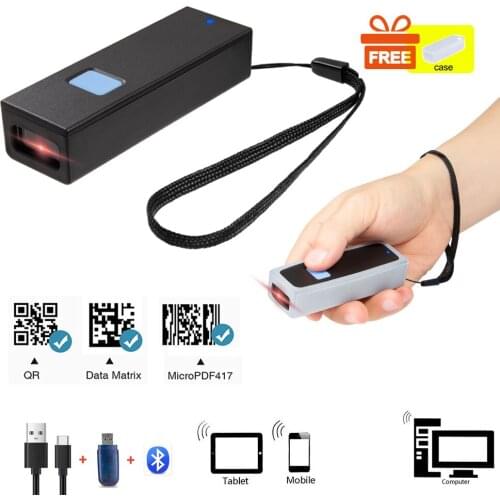 KEFAR Bluetooth 1D&2D Supermarket Wireless Barcode Scanner Pocket QR PDF417 Bar code Reader for Mobile Payment Logistic Industry