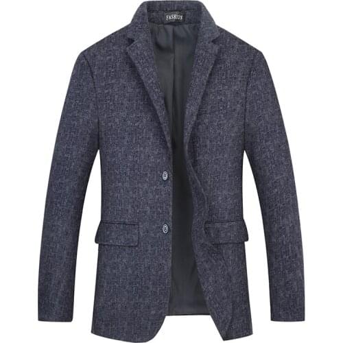 Plus Blazer Jacket For Men Winter And Autumn Mens Casual Plaid Suit Lapel Slim Fit Stylish Suit Coat Lattice Parka