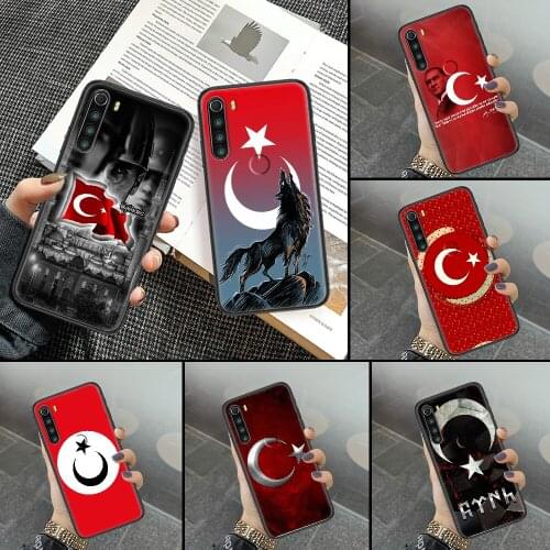Turkey Turkish Flag Phone case For Xiaomi Redmi Note 7 7A 8 8T 9 9A 9S 10 K30 Pro Ultra black trend funda pretty Etui art prime