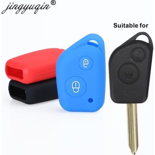 Jingyuqin Silicone Car key Case protector for CITROEN Elysee Saxo Berlingo Xsara Picasso Key Cover Fob Holder