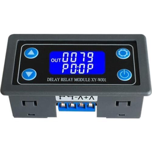 DC12V LED Digital Time Delay Relay Module Programmable Timer Relay Control Switch Timing Trigger Cycle with Case for Indoor