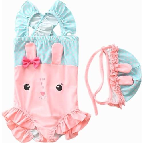 Girls' swimsuits, childrens one-piece baby, cute little rabbits, childrens foreign trade swimsuits, girls' swimsuits XYY-14