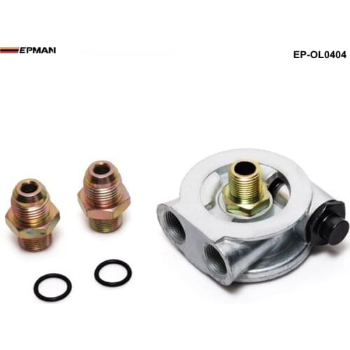 EPMAN Racing Rally Motorsport Oil Cooler Filter Sandwich Plate and Thermostat Adaptor AN10 AN8 EP-OL0404-AF