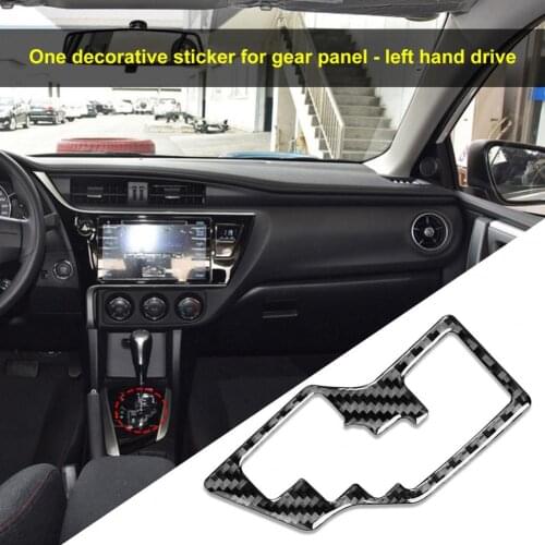 Carbon Fiber Exquisite Carbon Fiber Gear Shift Knob Panel Trim Trim Frame Trim Cover Durable