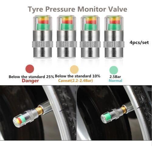 4PCS/lot 2.4Bar 36PSI Car Auto Tire Pressure Monitor Valve Caps Sensor Indicator Alert Diagnostic Tools Kit Tire pressure Alarm