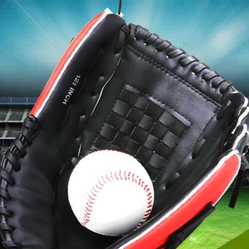 Biack Leather Baseball Gloves Adult Right Hand Accessories Baseball Gloves Equipment Catchers Guante De Softbol Softball ZP50BQ