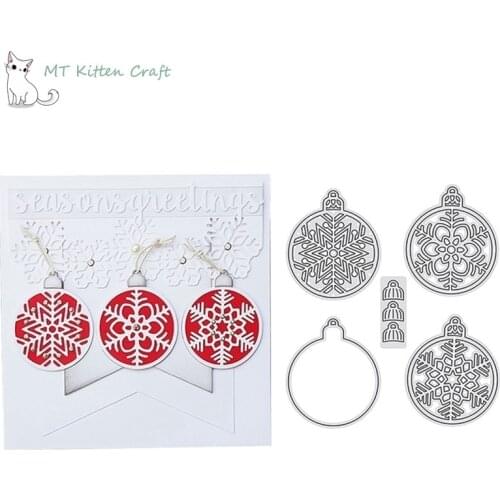 MT Craft Metal Cutting Dies Christmas bell snowball Scrapbook Photo Album Decorative Embossing Paper Cards Making Crafts Die Cut
