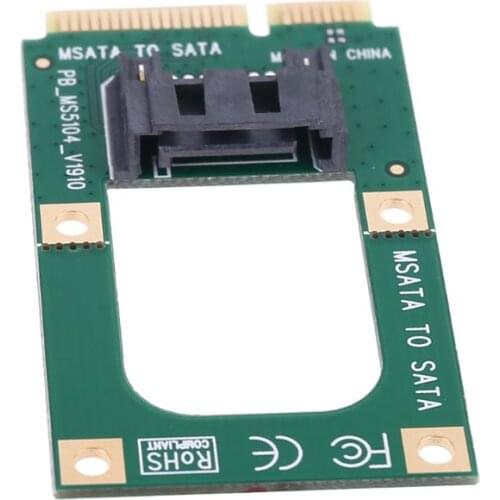 Mini SATA to SATA Card Converter from mSATA TO 7 Pin SATA Extension Adapter Full-high Half size Size for 2.5 "and 3.5" HDD N7MC