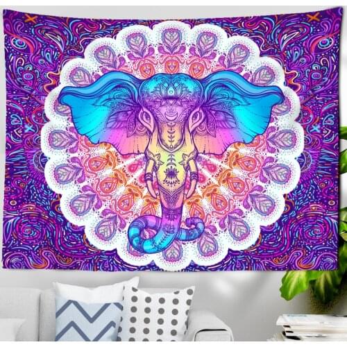 Mushroom Tapestry Wall Hanging Indian Mandala Bohemian Style Psychedelic Hippie Night Moon Witchcraft Home Decor
