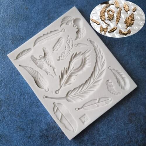 The New Feather Wings Cartoon Liquid Silicone Mold Fondant Cake Mold Baking Tools Chocolate Cake Mold A1081