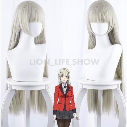 Kakegurui Momobami Ririka Cosplay Wigs Lolita Elegant Long Hair Hairpiece Wigs