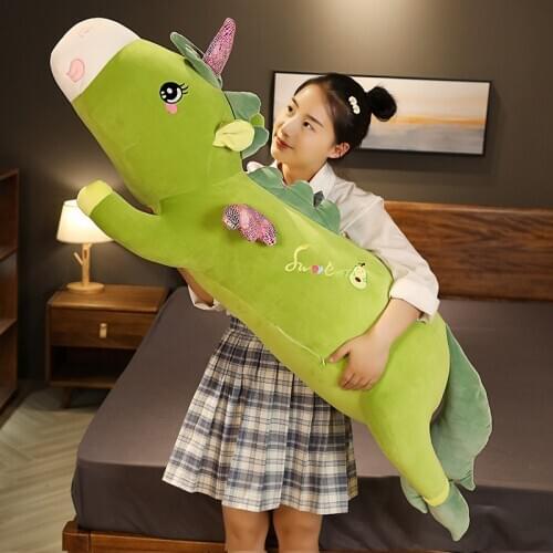 New Big Long Lovely Fruit Unicorn Plush Toy Soft Cartoon Animal Doll Stuffed Boyfriend Sleeping Pillow Kid Girl Birthday Gift