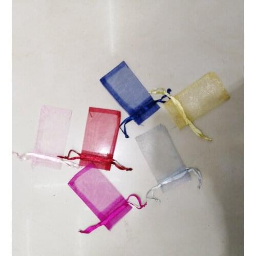 500pcs 5x7 5x9 7x9 Organza Gift Bag Drawstring Bags Jewelry Packaging Display Bags Packaging for Jewellery Pouches Storage Bag