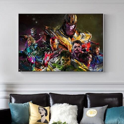 Comics Avengers 3 Infinity War Posters Superhero Hulk Iron Man Marvel Movie Wall Art Canvas Painting Living Room Decor Pictures