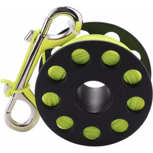 PULUZ Compact Diving Finger Reel with 30m Nylon Braided Wire & Stainless Steel Bolt Clip