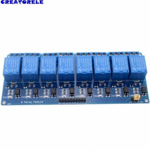 Hot Sale 5V Electronic timer Relay Module 8-Channel Shield for 51 AVR ARM Logic som automotivo