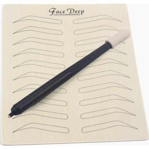 5set Disposable Microblading pen 18U blade and inkless practice skin Permanent makeup Microblading kits For eyebrow trainning