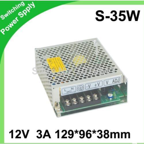 S-35-5 35W 12V 3A Small Volume Single Output Switching power supply for LED Strip light