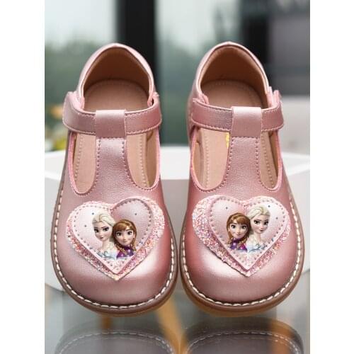 New girls frozen princess white Bow Casual shoes non-slip soft bottom sports cute sandals for girl gift