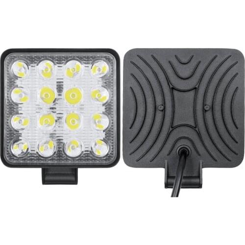 2PC 48W LED Spotlight Work Light Square Light Super Bright Daylight White Lights for Cars Motorcycles Trucks Forklift Boats SUVs