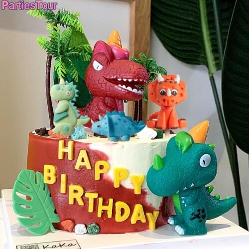 Dinosaur Theme Party Decor Dinosaur Cake Topper Dinosaur Animals Figures Cupcake Topper Dino Birthday Cake Decor Accessories