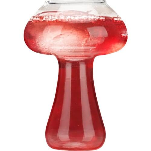 Wine Glass Glasses Drinking Cup Party Supplies Cocktail Mushroom Shape Creative Translucent Bar decoration 2021New