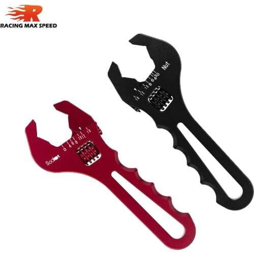 1Pc Universal Adjustable AN 3 4 6 8 10 12 16 Aluminum WRENCH HOSE Fitting Tool Aluminum Spanner AN3-AN16 Car Accessories