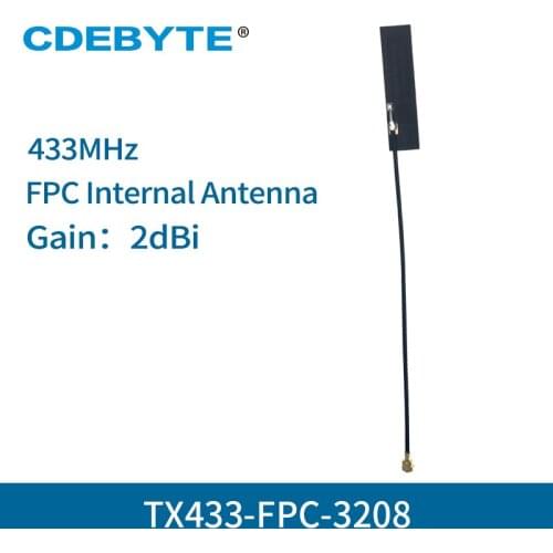 10pc/lot 433MHz FPC Wifi Antenna 2dBi Omnidirectional LoRa Radio IPEX Connector TX433-FPC-3208