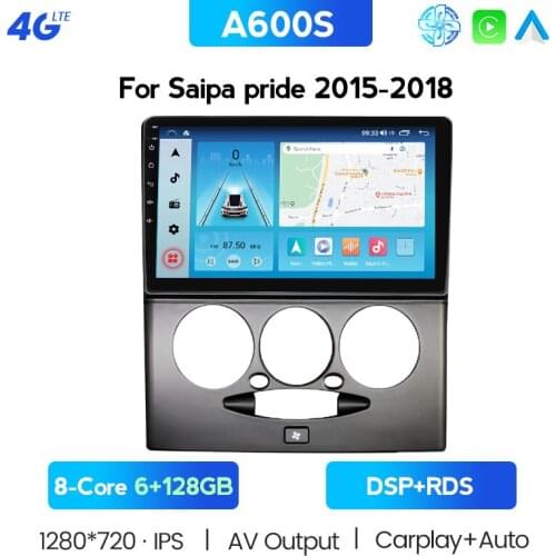 4G LTE Android 10 6G + 128G Car Multimedia Player Stereo Audio For Saipa Pride 2015-2018 Radio GPS Navi WIFI BT USB 2din No Dvd