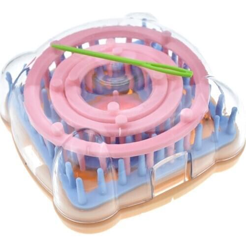 Promotion! Flower Knitting Machine Kit DIY Wool Flower Machine Loom Tool Set Square Flower Maker with Needle