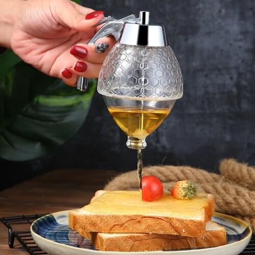 Acrylic Honey Squeeze Bottle Jar Kitchen Seasoning Bottle Syrup Oil Soy Sauce Vinegar Tools Restaurant Tableware Honey Pot