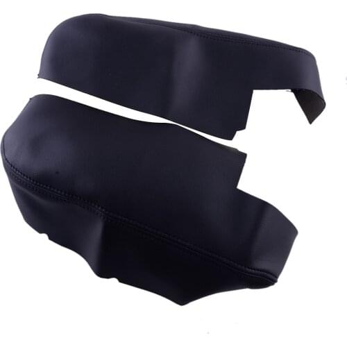 1 Pair Car Black Synthetic Leather Front Door Panel Armrest Cover Skin Fit For Honda Ridgeline 2010-2014 2009 2008 2007 2006