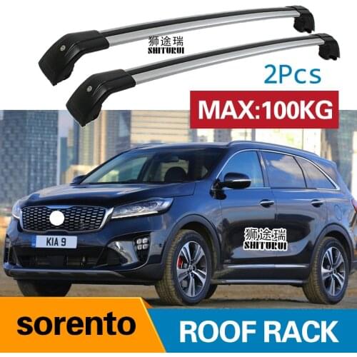 2Pcs Roof Bars for KIA SORENTO III (UM) | PRIME [2015-2019] Aluminum Alloy Side Bars Cross Rails Roof Rack Luggage Carrier