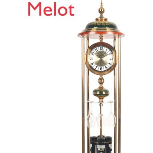 Grandfather Clock Living Room Retro Villa Big Decorations Vertical Clock American Creative Mute Home Standing Grandfather Clock