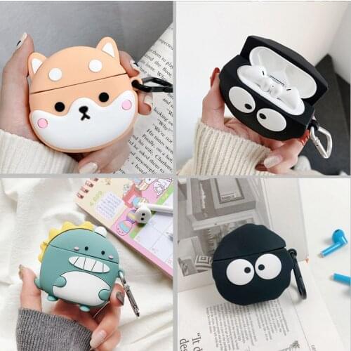 For OnePlus Buds Case dinosaur /funny dog Cartoon Silicone Earphone Cover for OnePlus 6/6T/7/7 Pro/7T/7T Pro/8/8 Pro/Nord