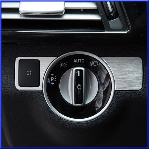 Auto Headlight Adjustment Button Cover Trim Decoration For Mercedes Benz A W176 B W246 C W204 E W212 E350 GLK X204 GL ML