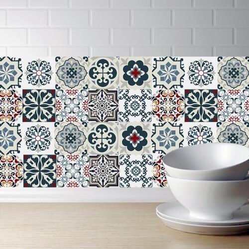 DIY Mosaic Wall Tiles Stickers Waist Line Wall Sticker Kitchen Adhesive Bathroom Toilet Waterproof PVC Wallpaper 20x100cm