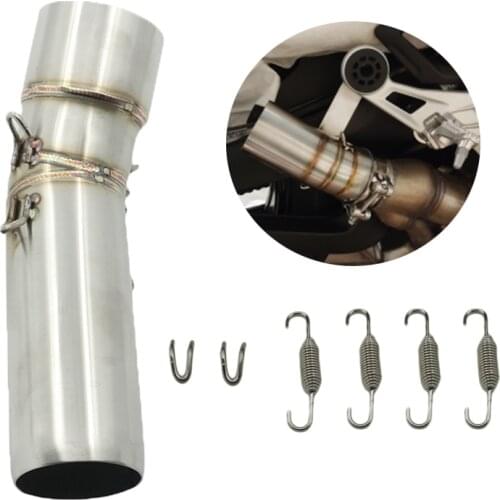 Motorcycle Exhaust Muffler Middle Link Pipe 51mm Escape Slip-on for BMW F800GS 2008-2017 F650GS 2008-2012 F700GS 2013-2017 ADV