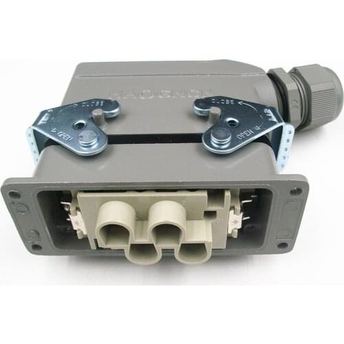 HDC-HK-4/2-006M/F Heavy Load Connector Rectangle Plug 6 Core 80A/16A Will Electric Current