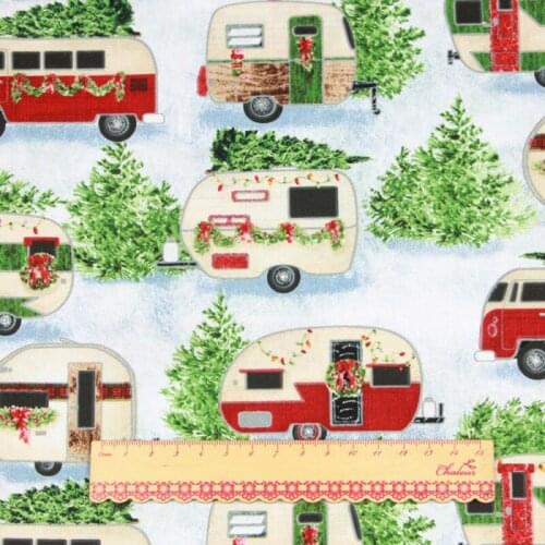 50x120cm Nordic Style Christmas Printed Cotton Fabric Handmade DIY Clothing Dress Material Sewing Craft Accessories