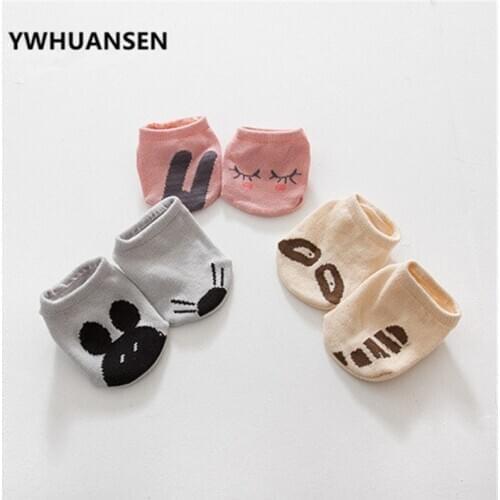 Spring Autumn Childrens Socks Owl Boys Short Socks Anti-slip Newborn Socks Kid Cotton Clothes For Girls Funny Cartoon