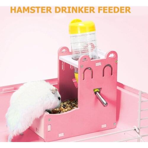Rat Hamster Automatic Pet Water Drinking Bottle Eco-board High Hardness No Cracking Waterproof Smiling Face Food Feeder House